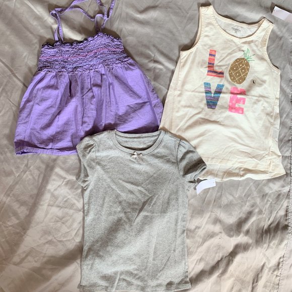 GIRLS - 5pc lot sz L (6/7/8) NWT TOUGHSKINS tank top short sleeve shirts, shorts - Picture 4 of 11